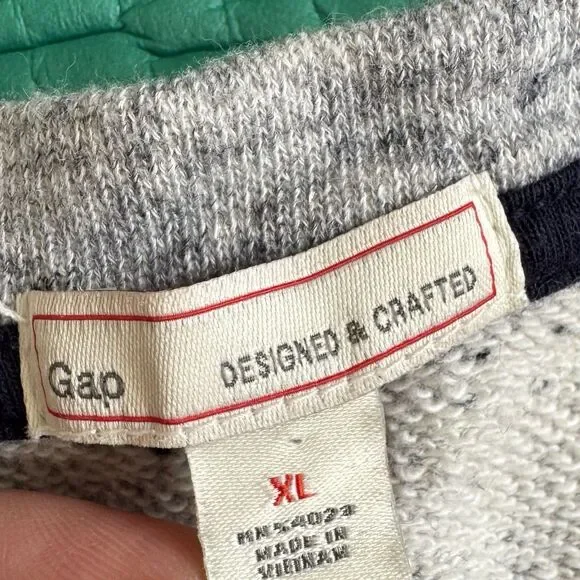 Vintage Y2K Gap Women's XL Gray Sweater Sweatshirt Dress Coastal Preppy Casual - Picture 6 of 14